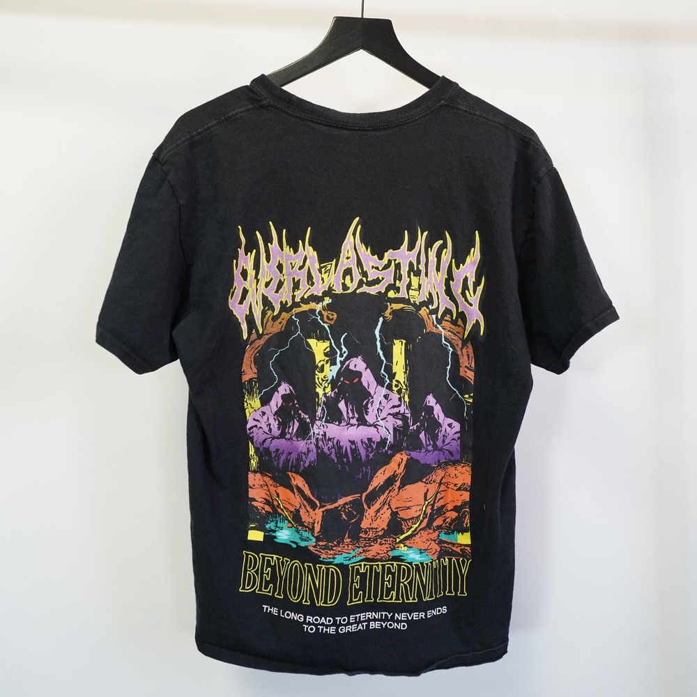 Vitriol Mens Beyond Eternity Everlasting Goth Emo Graphic T-Shirt Black Large
